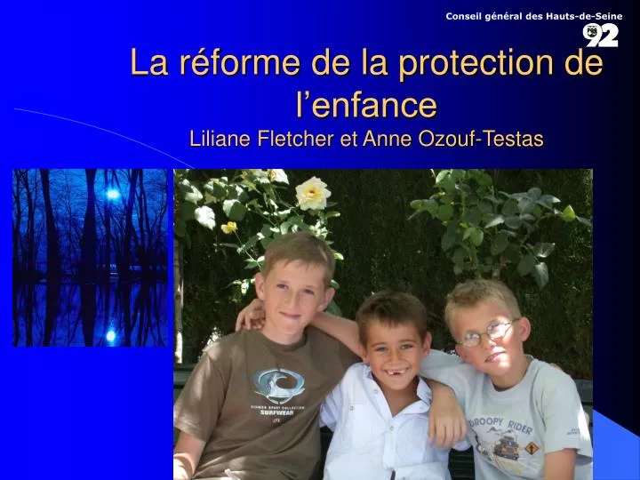 la r forme de la protection de l enfance liliane fletcher et anne ozouf testas