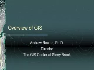 Overview of GIS