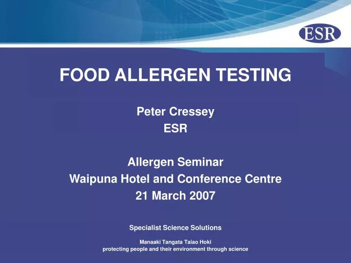 food allergen testing