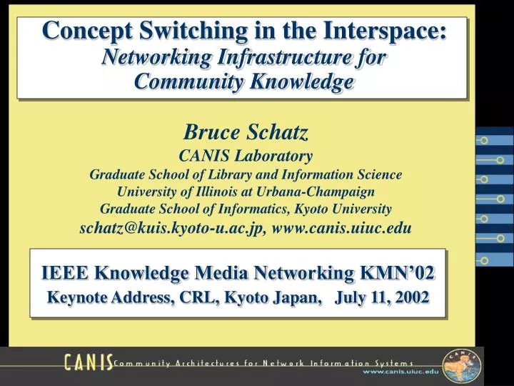 concept switching in the interspace networking infrastructure for community knowledge