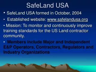 SafeLand USA