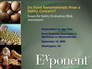 Do Food Nanomaterials Pose a Safety Concern?