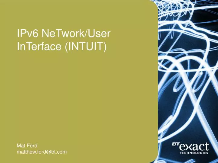 ipv6 network user interface intuit