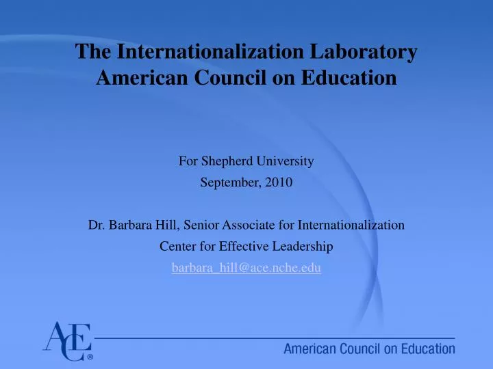 the internationalization laboratory american council on education
