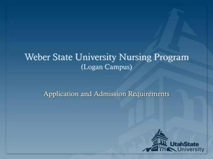 weber state university nursing program logan campus