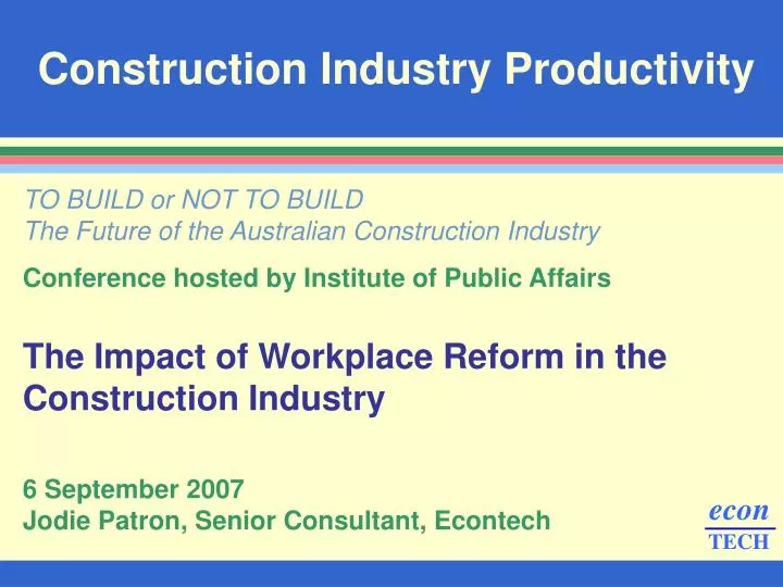 construction industry productivity