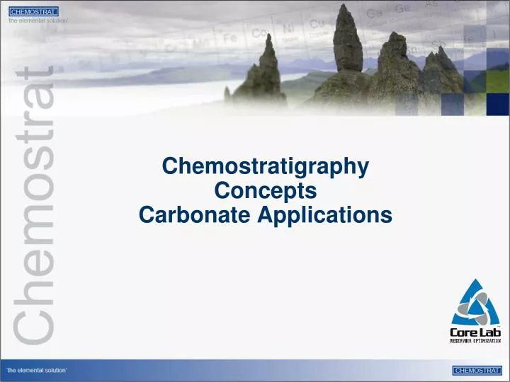 chemostratigraphy concepts carbonate applications