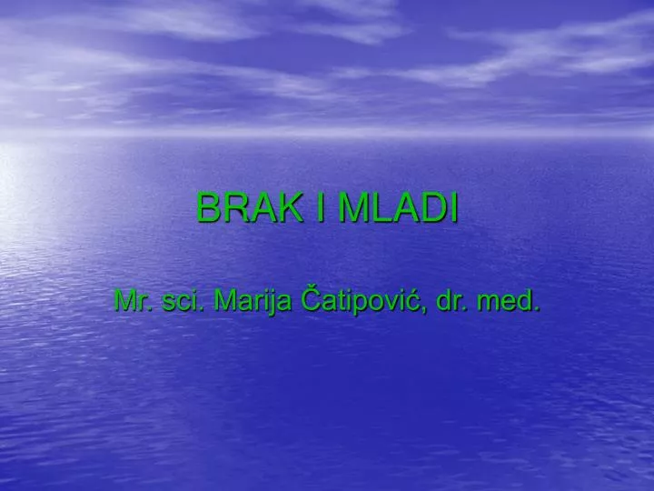 brak i mladi