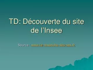 td d couverte du site de l insee