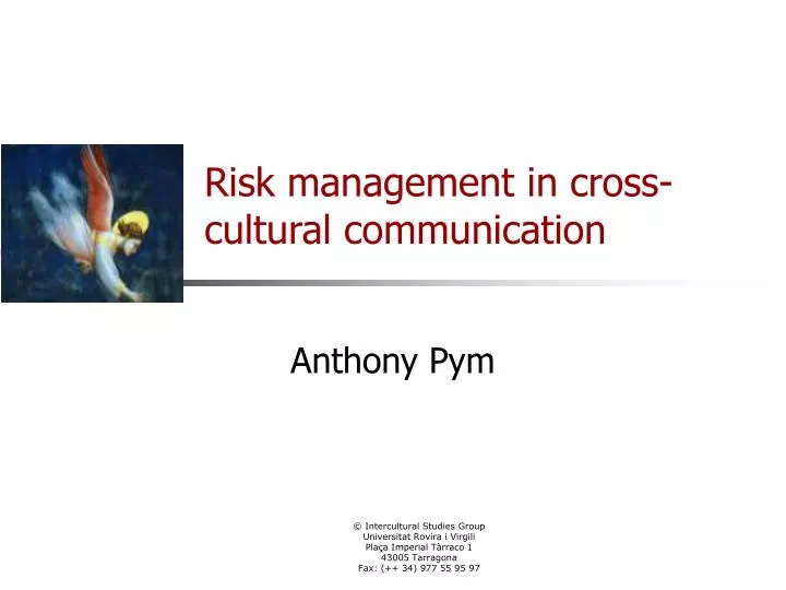risk management in cross cultural communication