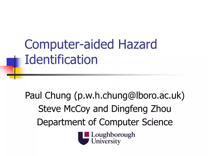 computer aided hazard identification