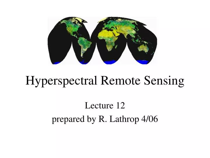 hyperspectral remote sensing