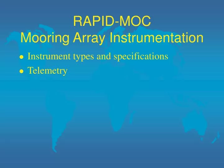 rapid moc mooring array instrumentation