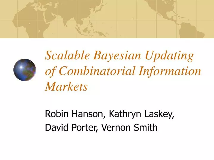 scalable bayesian updating of combinatorial information markets