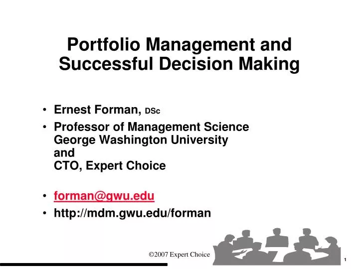 portfolio management and successful decision making