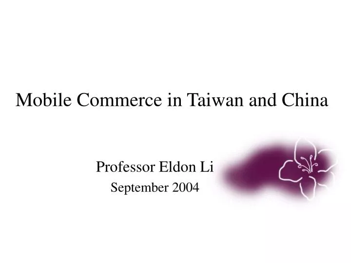 mobile commerce in taiwan and china