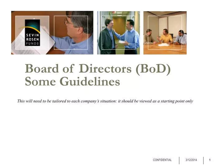 board of directors bod some guidelines