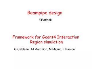 Beampipe design