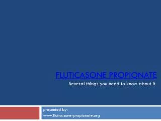 Fluticasone Propionate - www.fluticasone-propionate.org