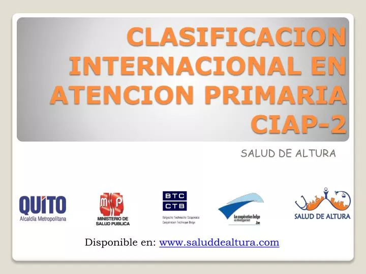 clasificacion internacional en atencion primaria ciap 2