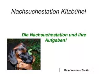 Nachsuchestation Kitzbühel