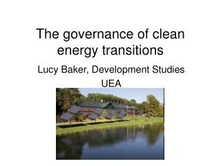 The governance of clean energy transitions