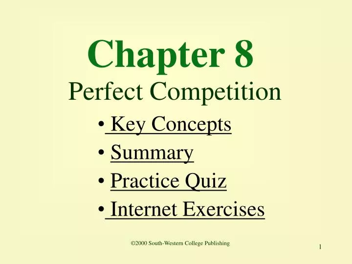 chapter 8 perfect competition