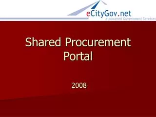 Shared Procurement Portal