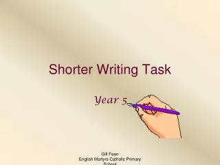 Shorter Writing Task