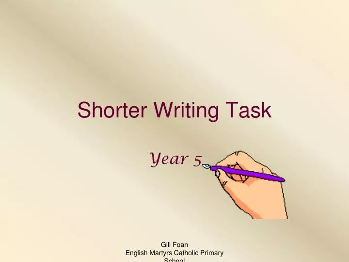 shorter writing task