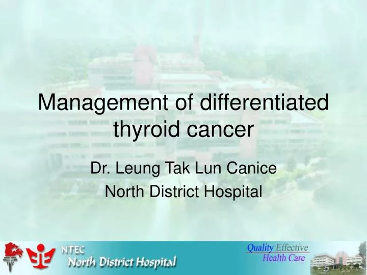 management of differentiated thyroid cancer