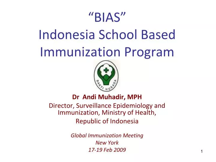 bias indonesia school based immunization program