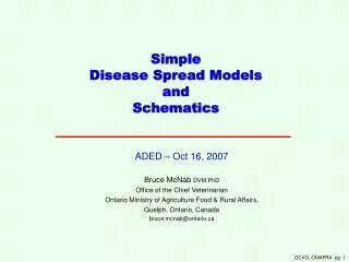 Simple Disease Spread Models and Schematics