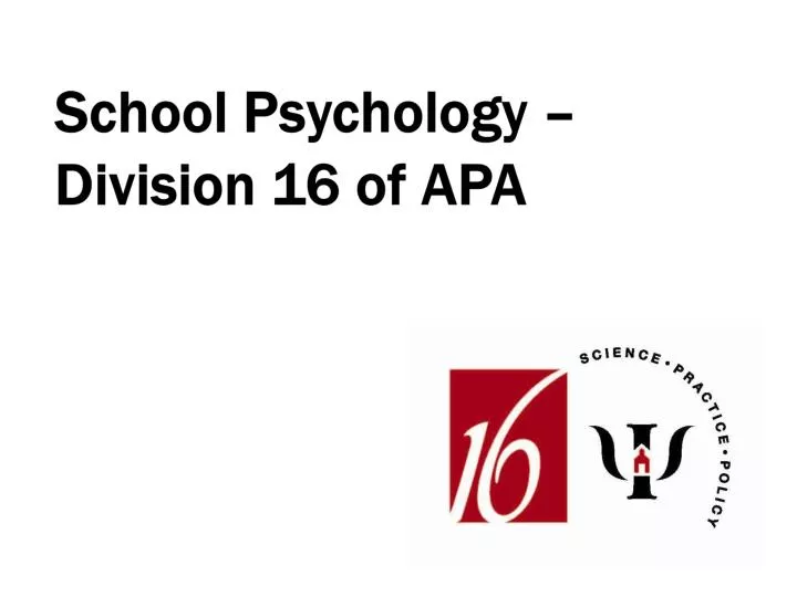 school psychology division 16 of apa