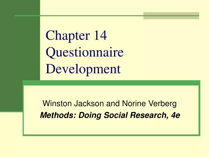 chapter 14 questionnaire development