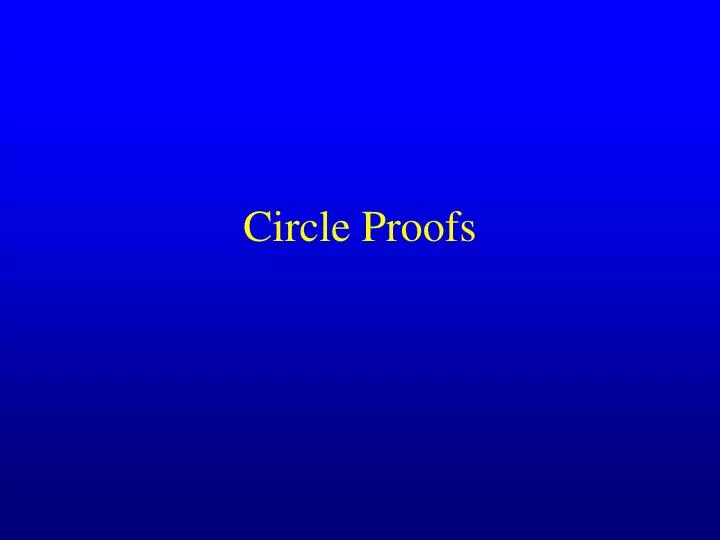 circle proofs
