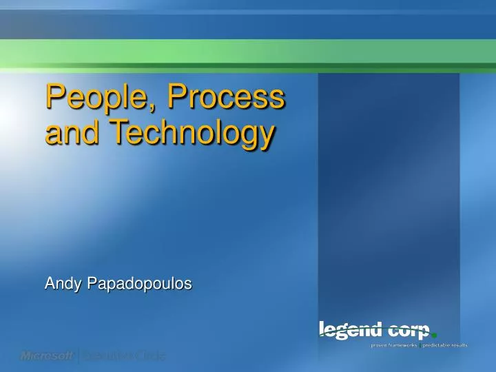 people process and technology