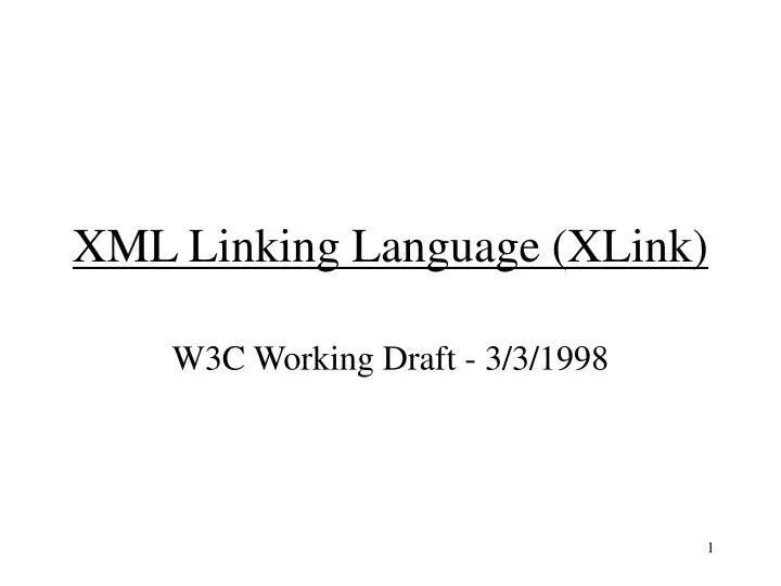 xml linking language xlink