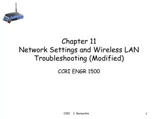 Chapter 11 Network Settings and Wireless LAN Troubleshooting (Modified)
