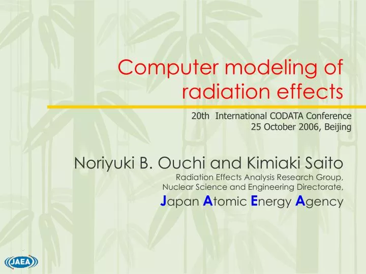 computer modeling of radiation effects