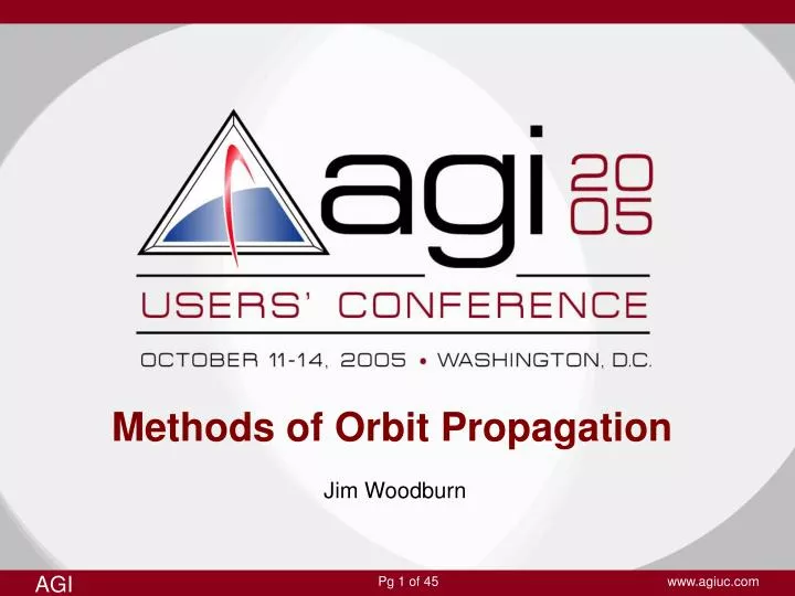 methods of orbit propagation
