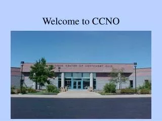 Welcome to CCNO