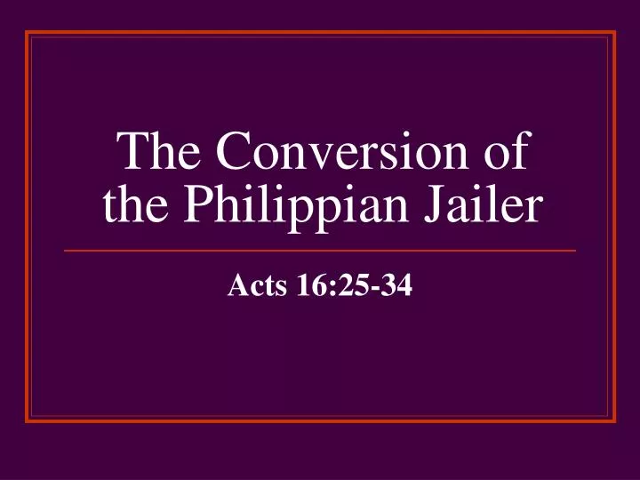 the conversion of the philippian jailer