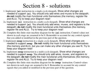 Section 8 - solutions
