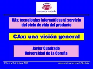 CAx: una visión general