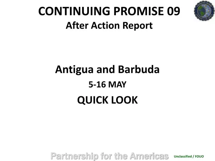 continuing promise 09 after action report