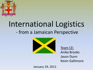 International Logistics - from a Jamaican Perspective