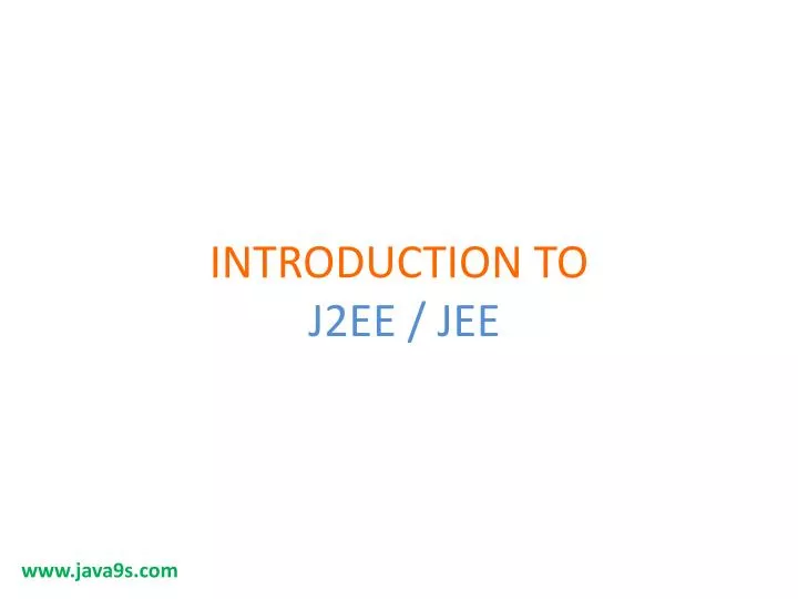 introduction to j2ee jee