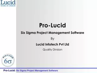 Pro-Lucid Six Sigma Project Management Software By Lucid Infotech Pvt Ltd Quality Division