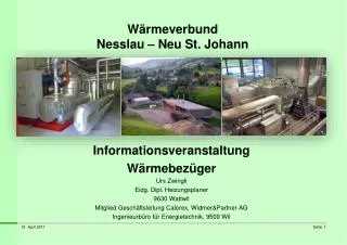 Wärmeverbund Nesslau – Neu St. Johann
